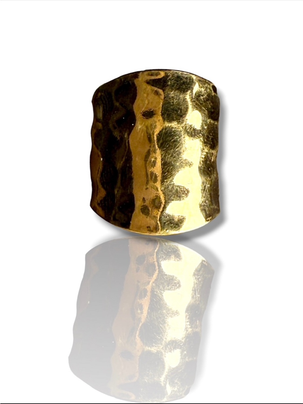 Seta gold vermeil textured wide ring Women’s size 7.5